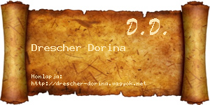 Drescher Dorina névjegykártya